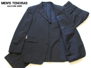 MEN&#039;S TENORAS メンズティノラス 3Bスーツ BLK/シルバーグレー糸の微細なストライプ Sz.L　ブラック