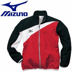新品未開封　 MIZUNO(ミズノ) シャカシャカジャージ トレーニングクロスシャツ　ビッグサイズ　ブラック×レッド　ウォームアップ