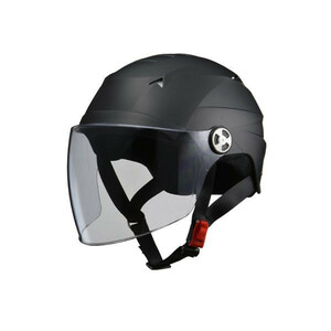 リード工業 SERIO 開閉シールド付きハーフヘルメット マットブラック LL RE-41(a-1230778)