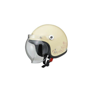 リード工業 Street Alice スモールロージェットヘルメット アイボリー レディースフリーサイズ QP-2(a-1230699)