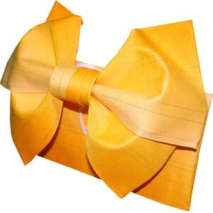 日本製 グラデーション ラメ入り 大きいサイズ 浴衣 浴衣帯 作り帯 ゆかた帯 結び帯 長尺 ロング Ｌサイズ 黄色