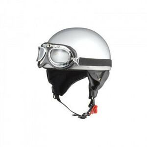 リード工業 CROSS ビンテージハーフヘルメット シルバー フリーサイズ CR-750(a-1230728)
