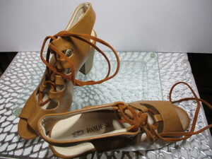 RODE SKO ヒール サンダル 紐靴 靴 女性 ブラウン ワンポイント 新品 未使用 サイズ 23.0 23.5 M 表記:36 詳細・写真参照 ショップ委託品