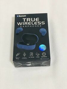 true wireless earphones ワイヤレスイヤホン青　新品未使用
