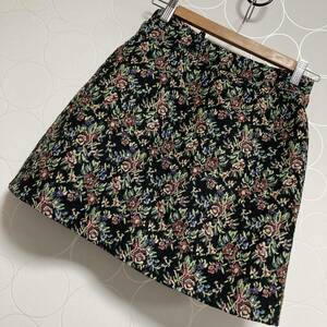 【送料無料】新品 しまむら ゴブラン織り スカート レトロ ミニスカート 花柄スカート プチプラ