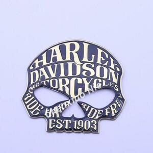 新品送料込ハーレーダビッドソンHarley-Davidsonステッカーバイク用品　黒の地ゴールドの字　No.2