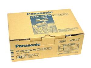 【即納】【新品未使用】【送料無料】Panasonic VE-GD78DW-W コードレス電話機 子機２台付き パールホワイト