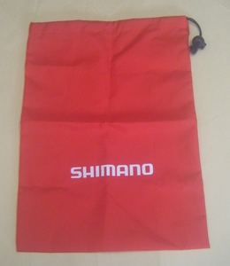 SHIMANO シマノ 巾着袋 赤 ２７Ｘ３７ｃｍ　ナイロン素材