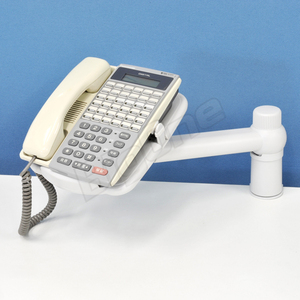 BigOne 電話 アーム テレフォン スタンド 電話台アーム LOWタイプ 回転機能付き ホワイト 白 WHITE DESK CLAMP FLEX PHONE ARM