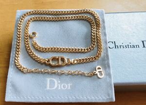 Christian Dior ディオール ネックレス ゴールド ロゴ