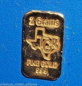 ゴールド ストック インゴット Ingot 9999 fine Gold 限定 金 地金 コレクション // 2 GRAM GOLD BAR TGR TEXAS