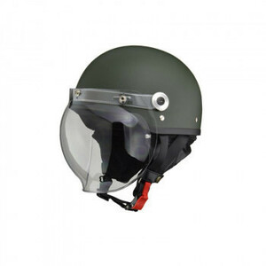 リード工業 CROSS ハーフヘルメット マットグリーン フリーサイズ CR-760 ヘルメット
