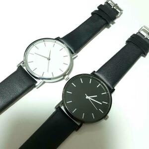 新品　腕時計　シンプルイズベスト　ビジネス　プライベート　黒白セット　6