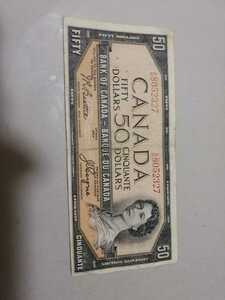 稀少カナタ紙幣旧50ドル札1枚