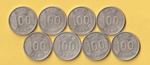 ☆稲100円銀貨《昭和36年》　 8枚　　普通品