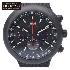 美品 JPN ジェイピーエヌ JPNW-001BK 130R Limited Black Red スモールセコンド クロノグラフ 腕時計 ブラック メンズ