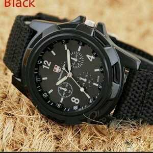新品 腕時計 軍事モデル 黒　7