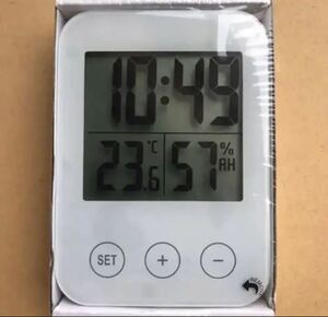 SLTTIS スロッティス クロック 湿度計/温度計付き, ホワイト