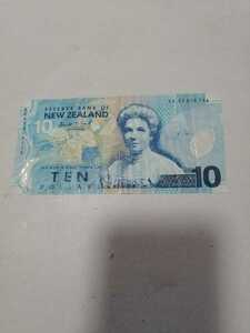 ニュージーランド記念ポリーマ紙幣10ドル1枚
