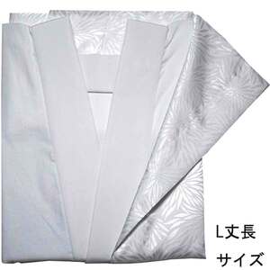 日本製 胴抜き長襦袢 仕立て上がり 半衿付き 抜衿布、腰紐付 えもん抜き L丈長サイズ