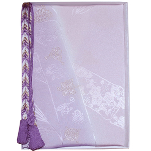 日本製 正絹 帯締め帯揚げセット 京くみひも より房 帯〆帯揚げセット 丹後ちりめん 紫×ラベンダー 32512