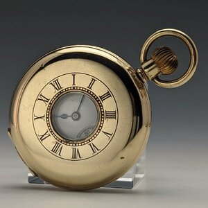 1910年頃 米国アンティーク ウォルサム 懐中時計 P.S.BARTLETT 金張りハーフハンター 動作良好