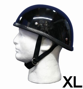 装飾用ハーフヘルメット　タイプ：イーグル　HA-01－ブラック－サイズXL