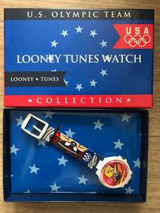 Tweety Bird /1996U.S.OLYMPIC TEAM/LOONEY TUNES WATCH/希少、トゥイーティーの未使用腕時計、ヴィンテージストック