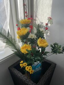 お正月　造花　花束