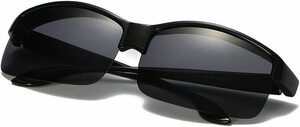 オーバーサングラス ブラック DETEKER オーバーサングラス メガネの上から掛けられる サングラス 偏光レンズ UV400紫外