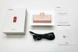 *[3f15] iWALK モバイルバッテリー 4500mAh USB-C コネクター内蔵 iPhone用　ピンク ★未使用品