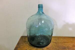 ▲ろ-652 貯金箱　ガラス瓶　古い　大きい　中古　昭和レトロ　アンティーク　時代物