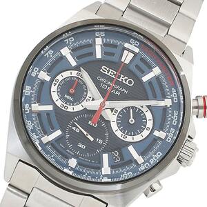 セイコー SEIKO 腕時計 SSB407P メンズ クォーツ ブルー シルバー
