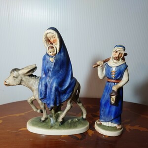 Goebel w garmany　ゴーベル　陶器人形　ヴィンテージ　エジプトへの逃避　ヨセフ　メアリー　イエス