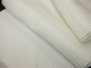 新品！日本製・珍しい・正絹楊柳半衿―白ha-3-10-1