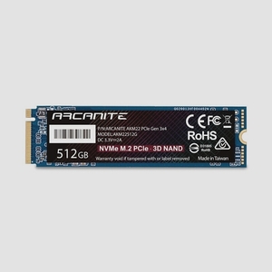 送料無料★ARCANITE SSD 512GB PCIe Gen 3.0 ×4 NVMe 内蔵M.2 2280