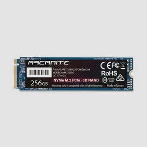 送料無料★ARCANITE SSD 256GB PCIe Gen 3.0 ×4 NVMe 内蔵M.2 2280