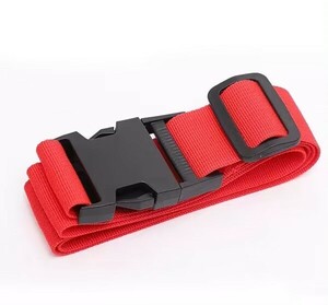 2個セット　スーツケースベルト ワンタッチ式ベルト 一字型ベルト 荷物ストラップ 調整可能 荷物固定バックル 荷崩れ防止 旅行用品