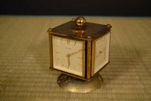 【和】(6294) 　時代古作　フランス製　四面機械識枕時計　アンティーク手巻き　ジャンク