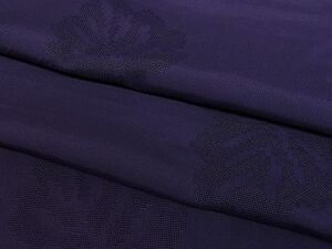 平和屋着物■夏物　色無地　舞葉紋紗　深紫色　逸品　ua3216