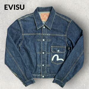EVISU 1stモデル デニムジャケット カモメ 針シンチ フラップポケット Mサイズ