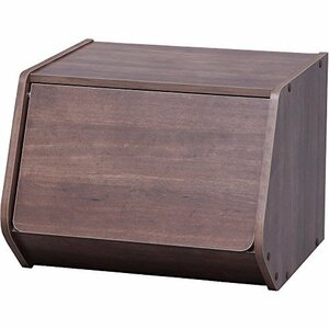 アイリスオーヤマ カラーボックス 棚 本棚 収納 組み合わせ自由 スタック ボックス 扉付き 幅40×奥行38.8×高さ30.5cm ブラウン