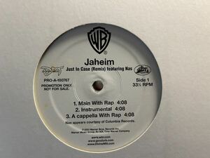 Jaheim Featuring Nas Just In Case Remix USプロモオンリー　 大ネタ