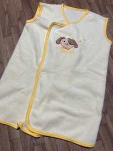 着る毛布/毛布/ベビー・幼児用/黄色/わんこ柄
