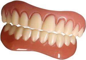 男性と女性の入れ歯、不完全な歯を覆い、自信のほほえみを修復する（2本）