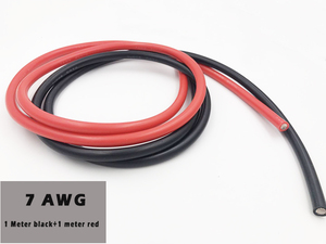 スポット溶接　自作パーツ　溶接ペン　高電流　錫メッキ銅線 7AWG ソフトシリコンコードワイヤー　赤・黒　50cm×2本　在庫有　即納可能