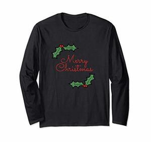 メリークリスマスギフトクリスマスの装飾デザインホリデーシーズン 長袖Tシャツ