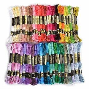Hommy刺繍糸 50色 8m セット クロスステッチ カラーが豊富できれい! 刺しゅう糸