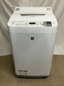 【北見市発】シャープ SHARP 電気洗濯乾燥機 ES-T5E4-KW 2016年製 5.5kg 白 上開き