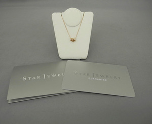 （113）Star Jewelry スタージュエリー　ネックレス　K10PG　ピンクゴールド　ダイヤ0.01ct　pre-owned 中古　